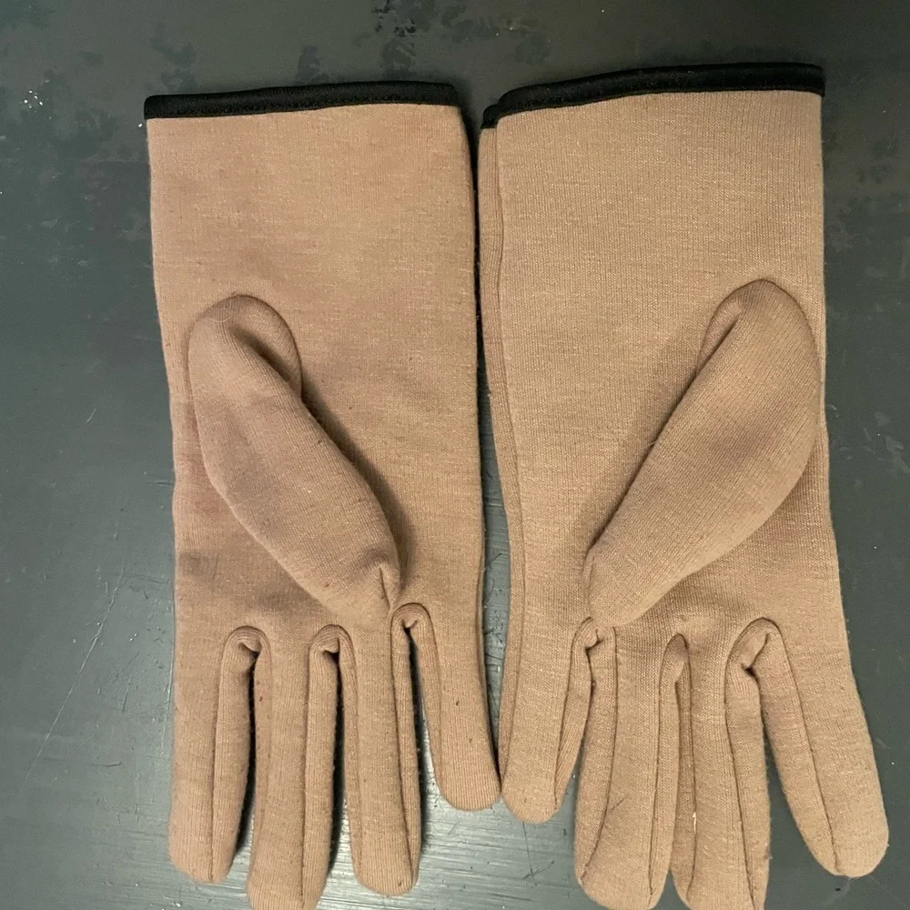 Tan Gloves with Black Trim driving gloves winter gloves warm gloves driving